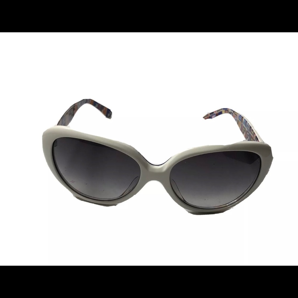 Fendi White Multicolor Logo Oversized Sunglasses